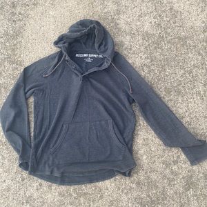 mossimo supply large men’s hooded button sweater